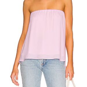 krisa Split Back Strapless Top in Lavendar